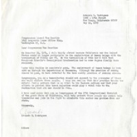 Letter from Armando Rodriguez to Lionel Van Deerlin, May 19, 1965