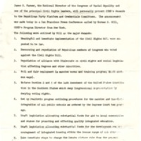 News release regarding CORE's demands for the Republican Party, June 29, 1964