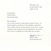 Letter from Harold Brown to Lud Gardner, January 27, 1965