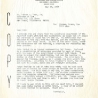 Letter from Mary Harvey to Robert Ward, Jr., May 25, 1965