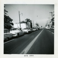 Cars in a line, 1964