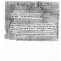 Telegram from Val Coleman to Hal Brown, August 31, 1964