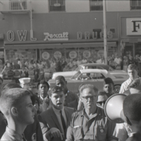 Protesters at the Bank of America, 1964