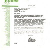 Letter from Isaac Reynolds to George Wiley, March 31, 1965