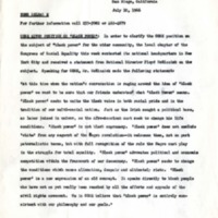 News release about Black Power, July 10, 1966