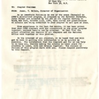 Letter from James McCain to CORE