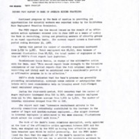 Fair Employment Practice Commission news release on Bank of America hiring practices, March 23, 1965