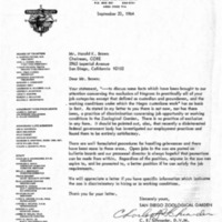 Letter from C. R. Schroeder to Harold Brown, September 23, 1964