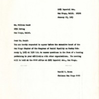 Letter from Harold Brown to William Beard, January 27, 1965