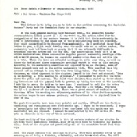 Letter from Harold Brown to James McCain, February 20, 1965