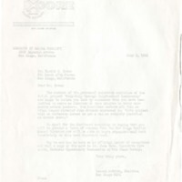 Letter from Lenord McBride to Harold Brown, July 3, 1966