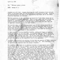 Memorandum from George Wiley to NAC, April 22, 1965