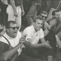 Demonstrators at a sit-in, 1964