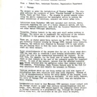 Memorandum from Robert Gore to George Wiley, January 27, 1965