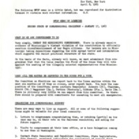 Memorandum from CORE on lobbying, April 8, 1965